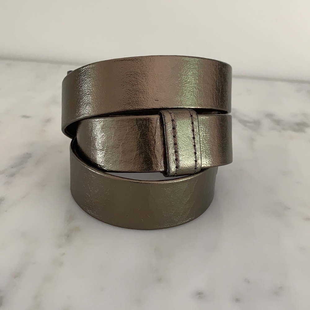 Alexis Kirk vintage bronze leather belt 34”